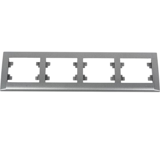 Изображение товара Рамка 4-м MAKEL Defne горизонтальная дым. металлик 42050704