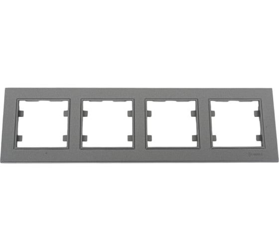Изображение товара Рамка 4-м MAKEL Karea горизонтальная дым. металлик 56050704