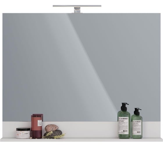 Изображение товара Зеркало Lemark ROMANCE 100 см, с полкой, белый глянец LM07R100Z