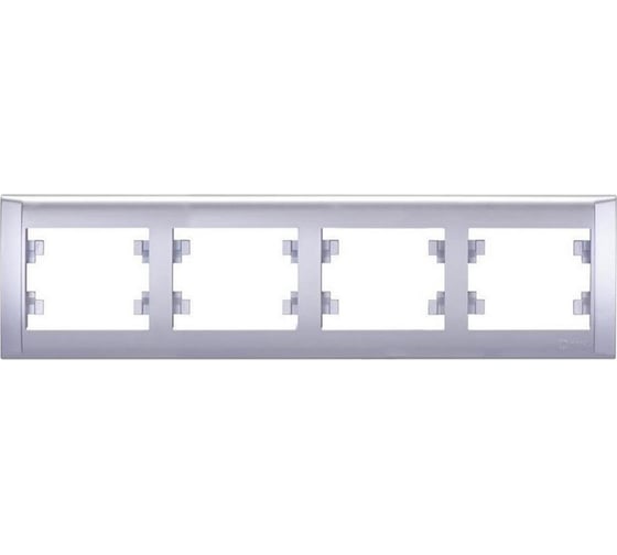 Изображение товара Рамка 4-м MAKEL Defne горизонтальная сереб. 42065704