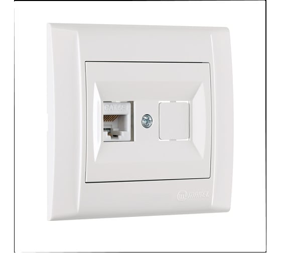 Изображение товара Розетка компютерная MAKEL CAT5 + гнездо СП Defne IP20 белый 42001035