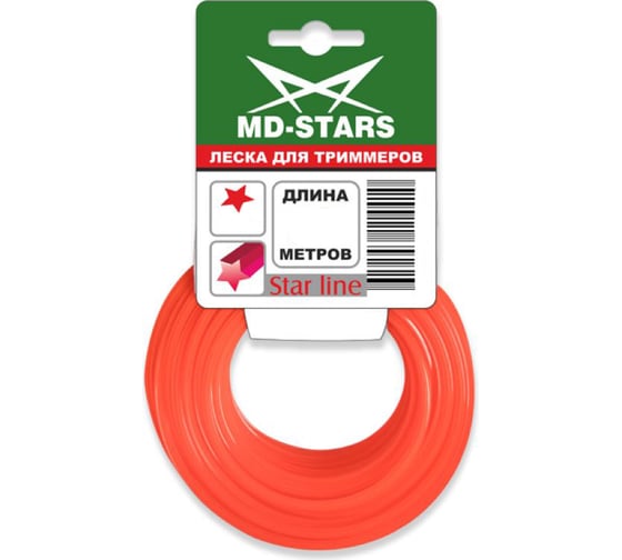 Изображение товара Леска для триммера STAR LINE (звездочка) 3 мм, 15 м МD-STARS SL 30-15
