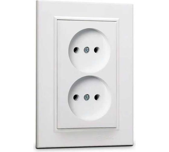 Изображение товара Розетка 2-я MAKEL б/з СП Karea 16А IP20 белый 56001017