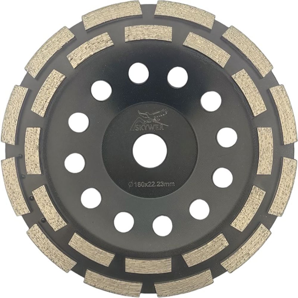 Изображение товара Алмазная сегментная фреза Skywer 180мм двухрядная грубая обработка