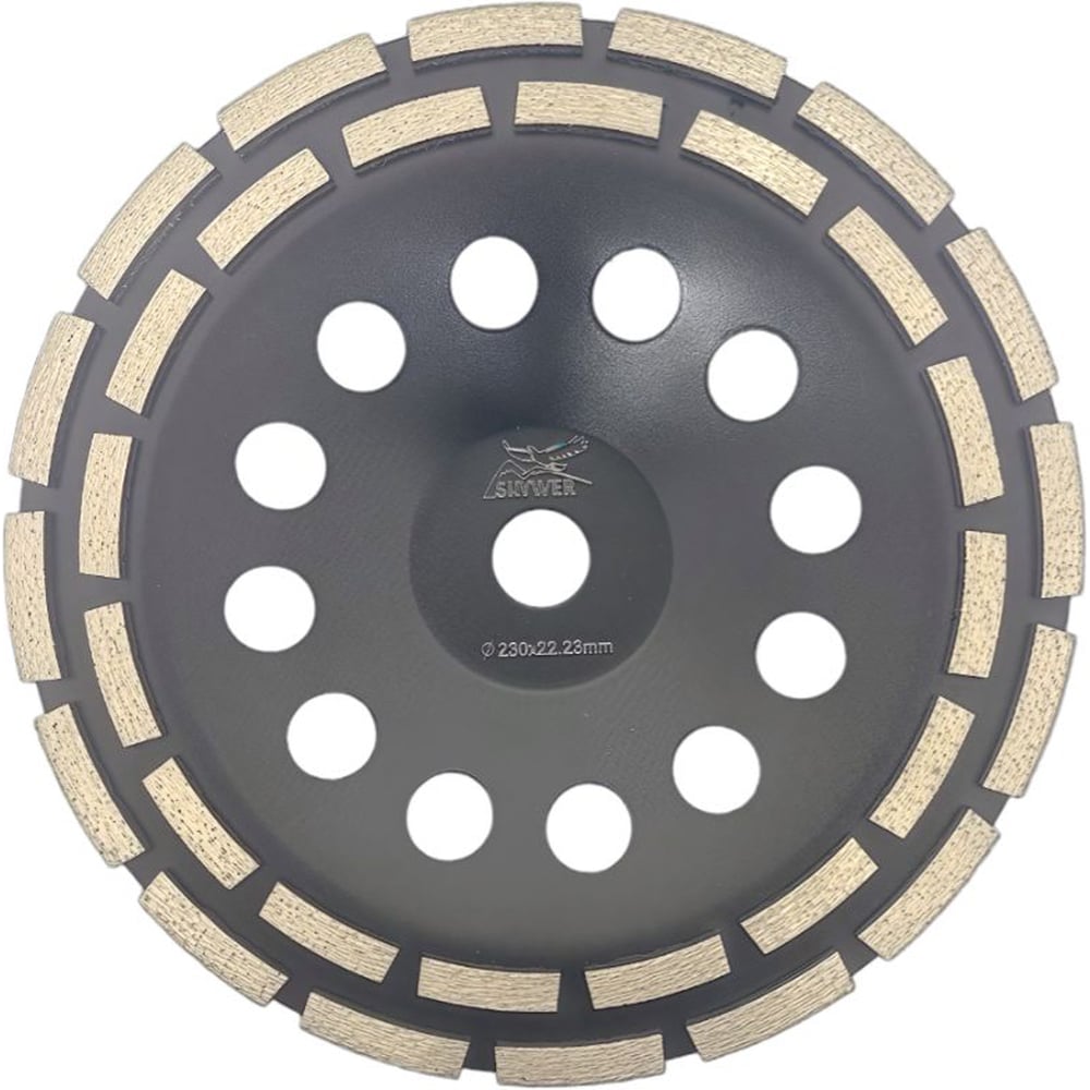 Изображение товара Алмазная сегментная фреза SKYWER 230 мм двухрядная для бетона и камня