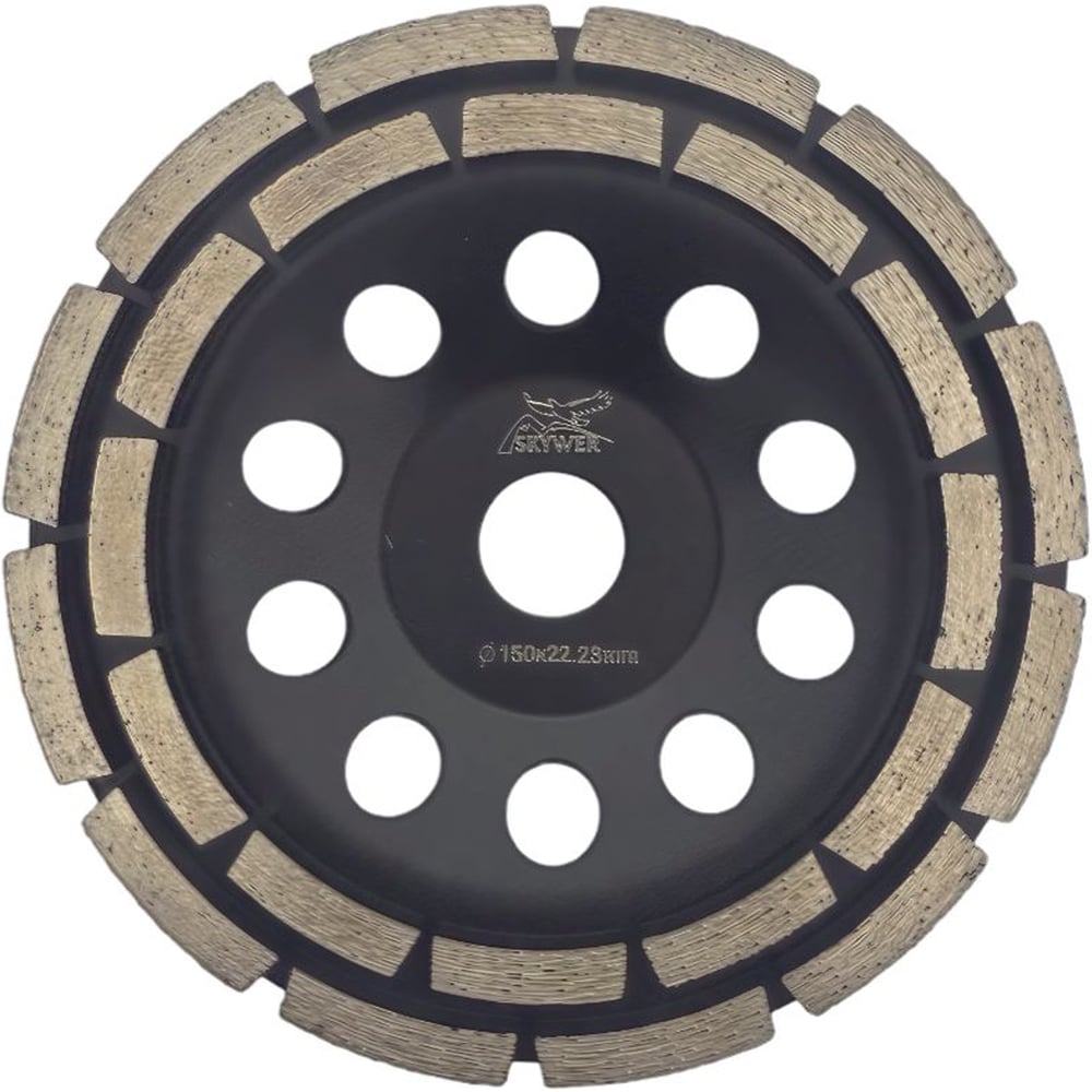 Изображение товара Алмазная сегментная фреза SKYWER 150х5х22.23 мм для грубой резки
