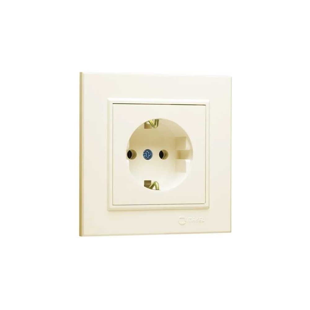 Изображение товара Розетка MAKEL Karea 16А кремовая IP20 для скрытого монтажа