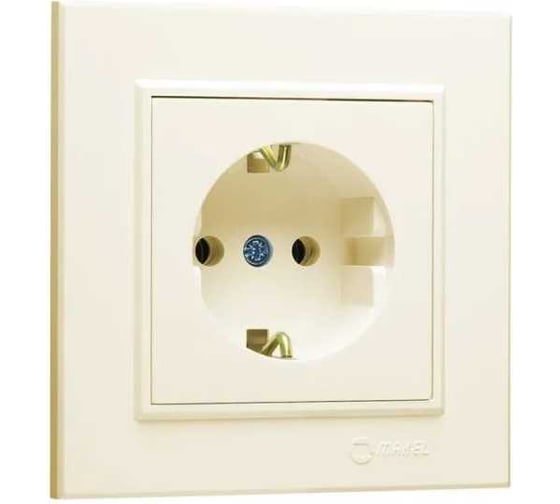 Изображение товара Розетка MAKEL с/з (Керамика) СП Karea 16А IP20 кремовый 56010008