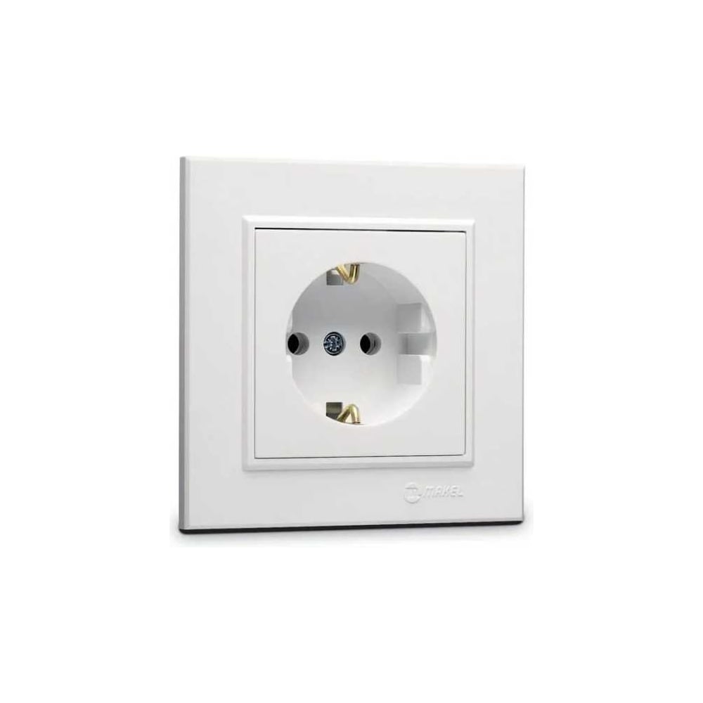 Изображение товара Розетка MAKEL с/з СП Karea 16А IP20 белая для внутренней установки