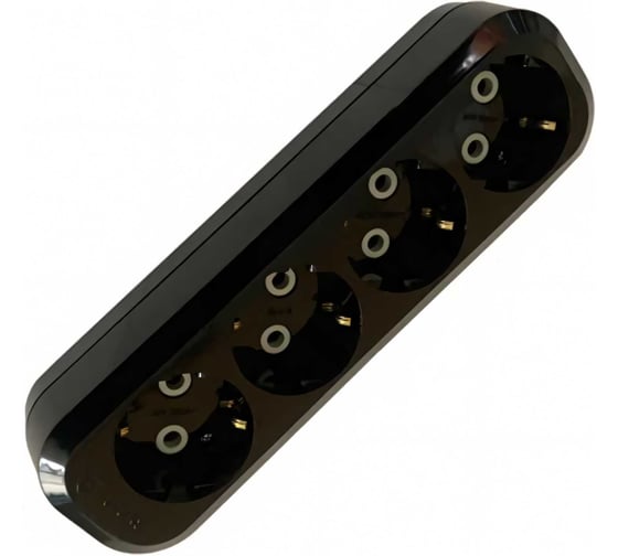 Изображение товара Колодка 4 гнезда MAKEL с/з черный MGP2151