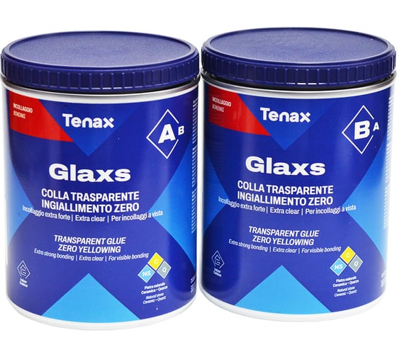Изображение товара Клей эпоксидный Tenax Glaxs прозрачный/густой 1,0+0,45л 039.210.6463