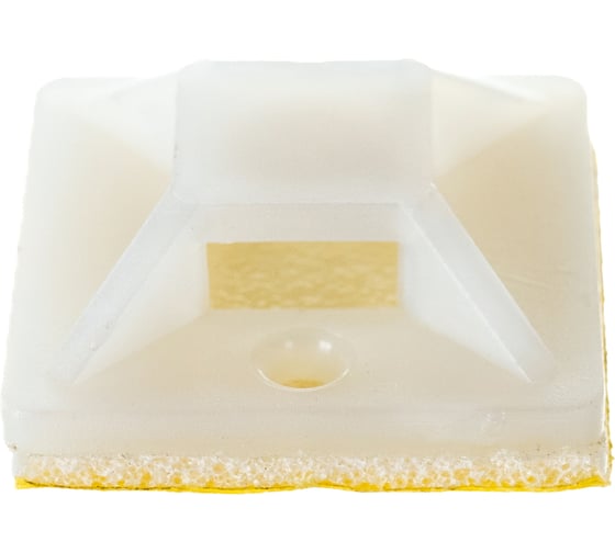 Изображение товара Самоклеящаяся площадка для крепления стяжек DORI 20х20 мм белая упаковка 100 шт 44727