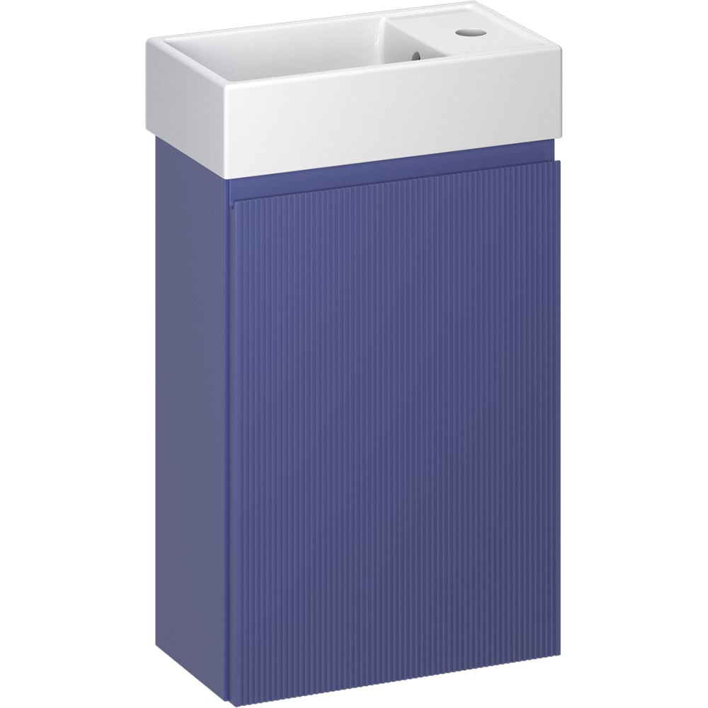 Изображение товара Комплект подвесной тумбы с раковиной Wellsee WC Area 221804001 синий