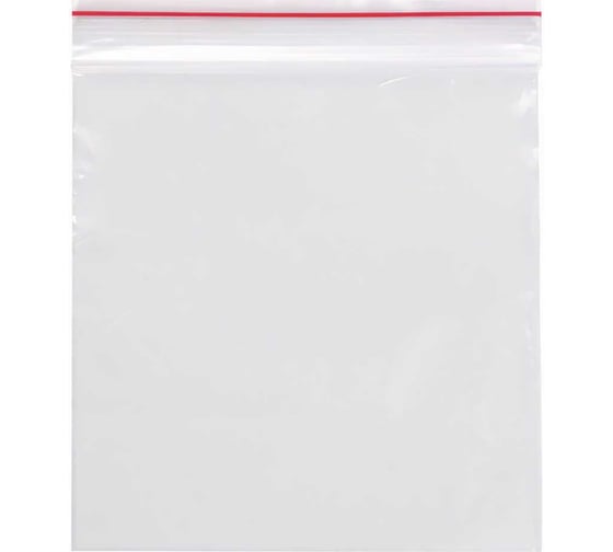 Изображение товара Пакеты с замком/зиплок-гриппер BRAUBERG, 100 шт, 100х100 мм, ПВД, толщина 35 микрон 606210