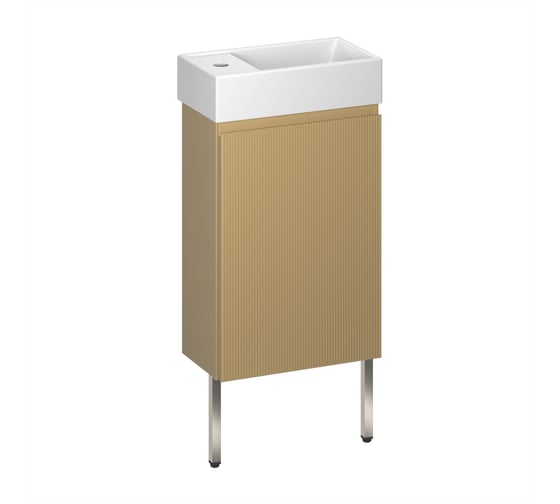 Изображение товара Комплект подвесной тумбы с раковиной и ножками для ванной и туалета Wellsee WC Area в наборе 3 в 1 221803004