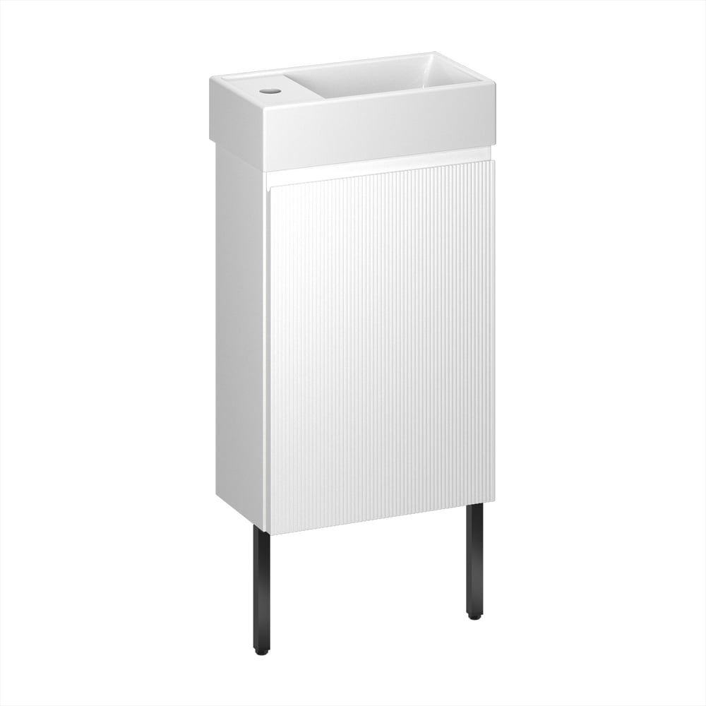 Комплект подвесной тумбы с раковиной и ножками для ванной и туалета Wellsee WC Area в наборе 3 в 1 221801006