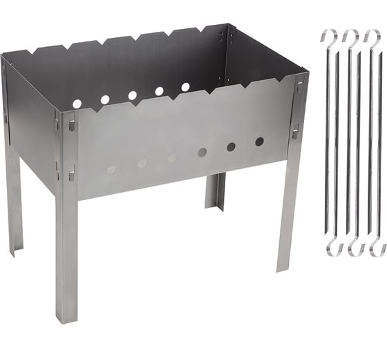 Изображение товара Сборно-разборный мангал Ecos 400х240х350см, 0.50мм, с 6 шампурами 008480