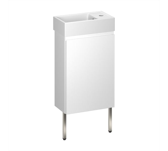 Изображение товара Комплект подвесной тумбы с раковиной и ножками для ванной и туалета Wellsee WC Area в наборе 3 в 1 221801003