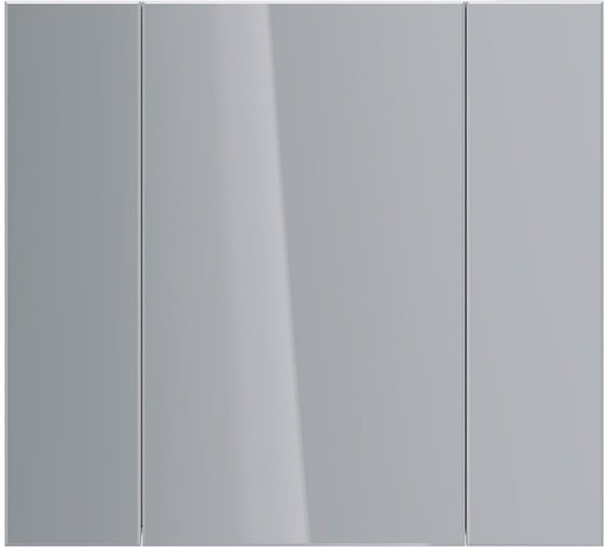 Изображение товара Шкаф зеркальный Lemark UNIVERSAL 90x80 см, 3-х дверный, цвет корпуса белый глянец LM90ZS-U