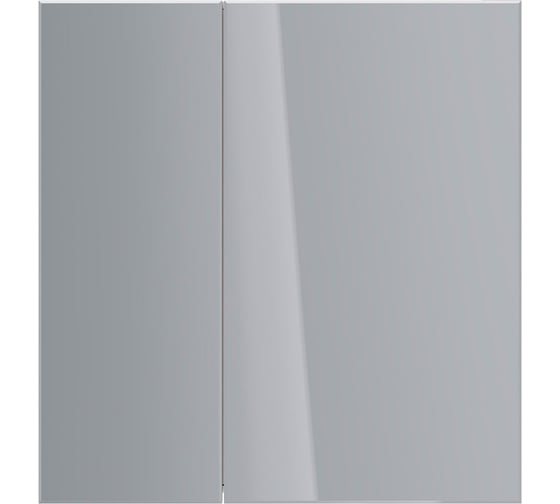 Изображение товара Шкаф зеркальный Lemark UNIVERSAL 80x80 см, 2-х дверный, цвет корпуса белый глянец LM80ZS-U