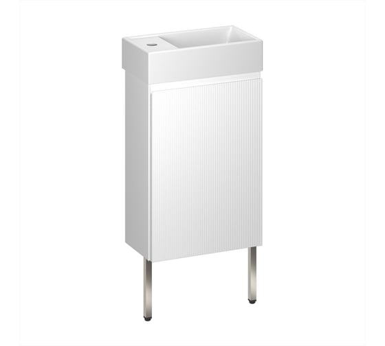 Изображение товара Комплект подвесной тумбы с раковиной и ножками для ванной и туалета Wellsee WC Area в наборе 3 в 1 221801004