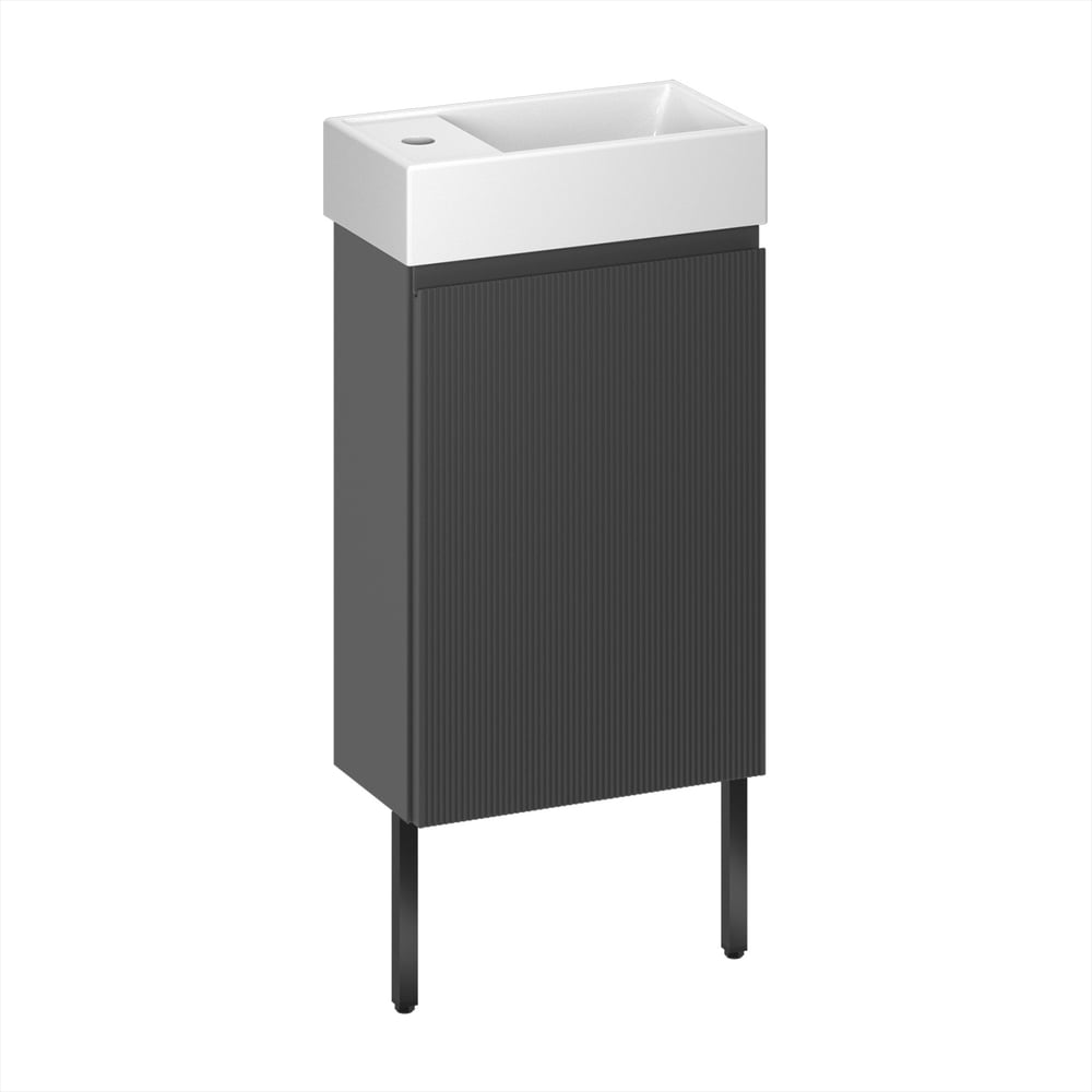 Комплект подвесной тумбы с раковиной и ножками для ванной и туалета Wellsee WC Area в наборе 3 в 1 221802006