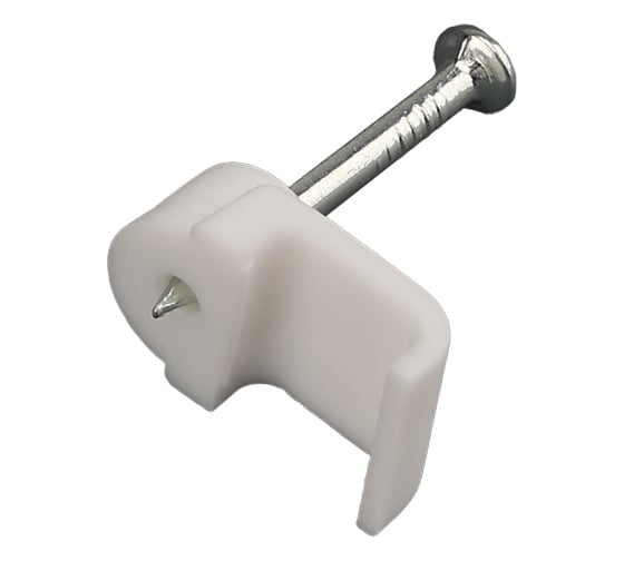 Изображение товара Плоский крепеж кабеля REXANT 8x3 мм, белый упак. 50 шт 07-4207