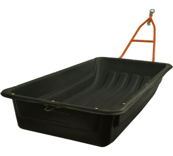 Изображение товара Сани-волокуши ЛЕТО п/эт, 150x70x25см, с обвязкой и полозьями, черные 2278