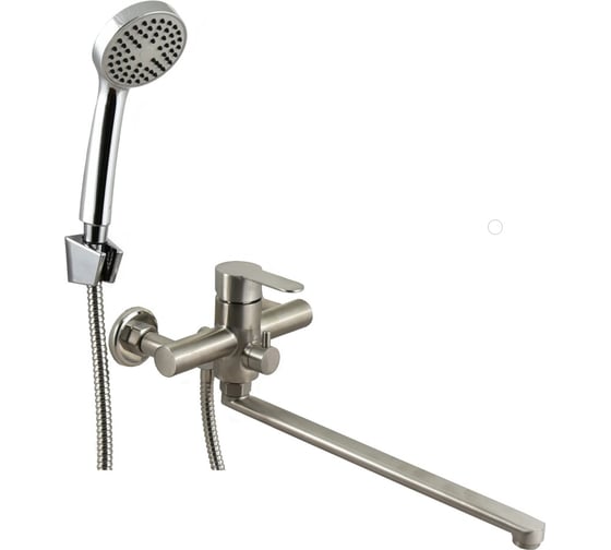 Изображение товара Ванно-душевой смеситель Juguni Luxe одноручный, из нержавеющей стали, с литым изливом, картридж 35 мм 0402.453