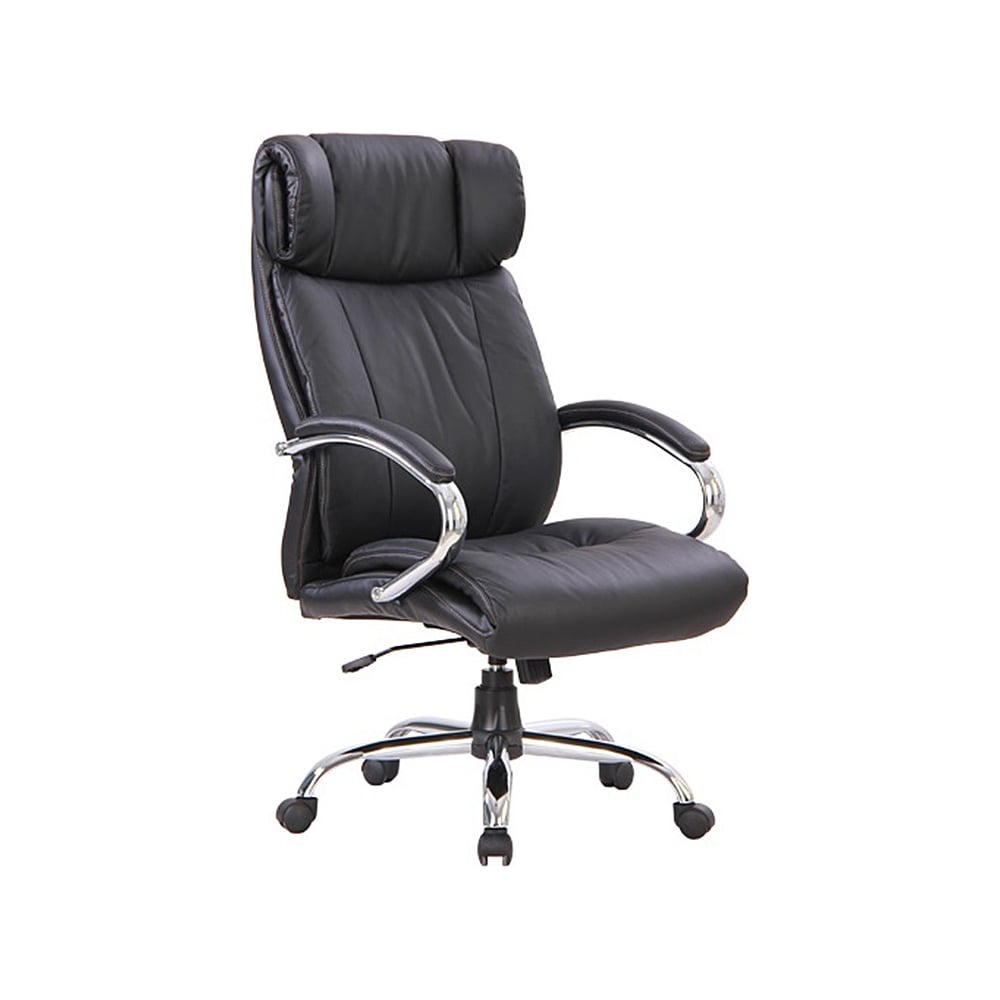 фото Кресло руководителя easy chair bnu echair cs-834e/al-3 кожа черная, хром 216987