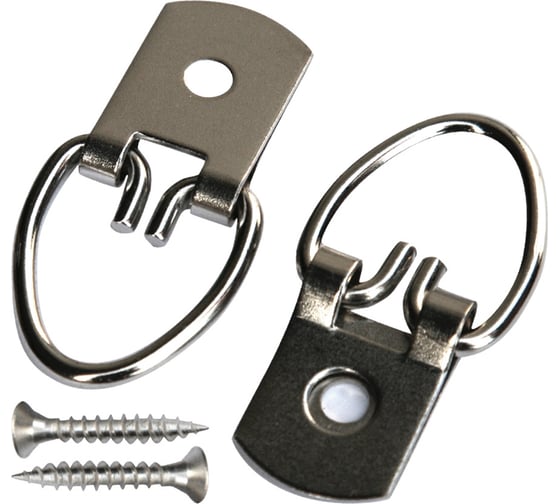 Изображение товара Усиленная петля-подвес ЕВРОПАРТНЕР для картины, фоторамки, никелированная сталь 2 шт. 16 0336 1