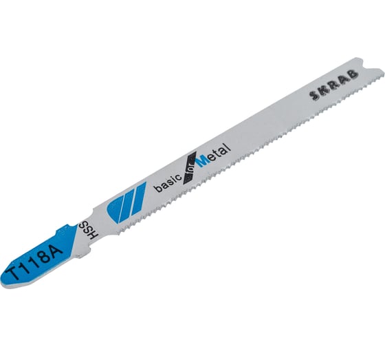 Изображение товара Пилки Т-118 A (5 шт; 1.1-1.5 мм; HSS; EU-хвостовик) для лобзика SKRAB 20886
