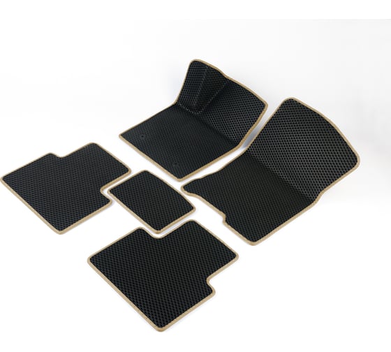 Изображение товара Автомобильные коврики ViceCar ЭВА c 3д лапкой для Audi Q7 2005 - 2015 (Ауди Ку 7) ЕВА EVA без разреза DL3010-бежевый