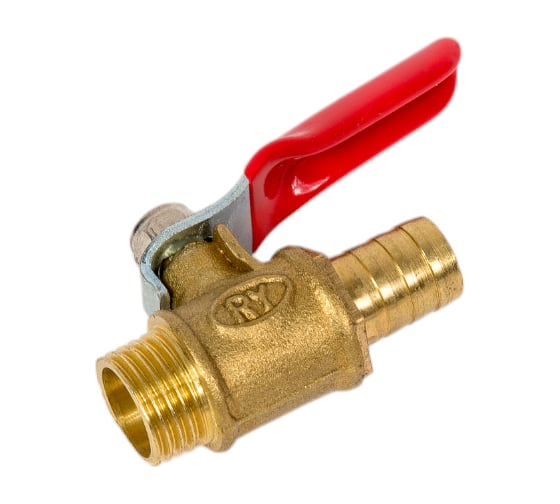 Изображение товара Краник латунный елочка 10 мм резьба наружная 1/4" BlackWeld 4417bw