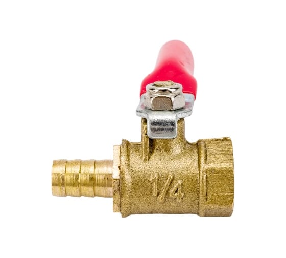 Изображение товара Краник латунный елочка резьба внутренняя 1/4"F х 8 мм BlackWeld 4409bw