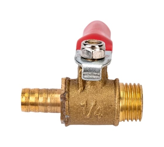 Изображение товара Краник латунный елочка 8 мм резьба наружная 1/4" BlackWeld 4407bw