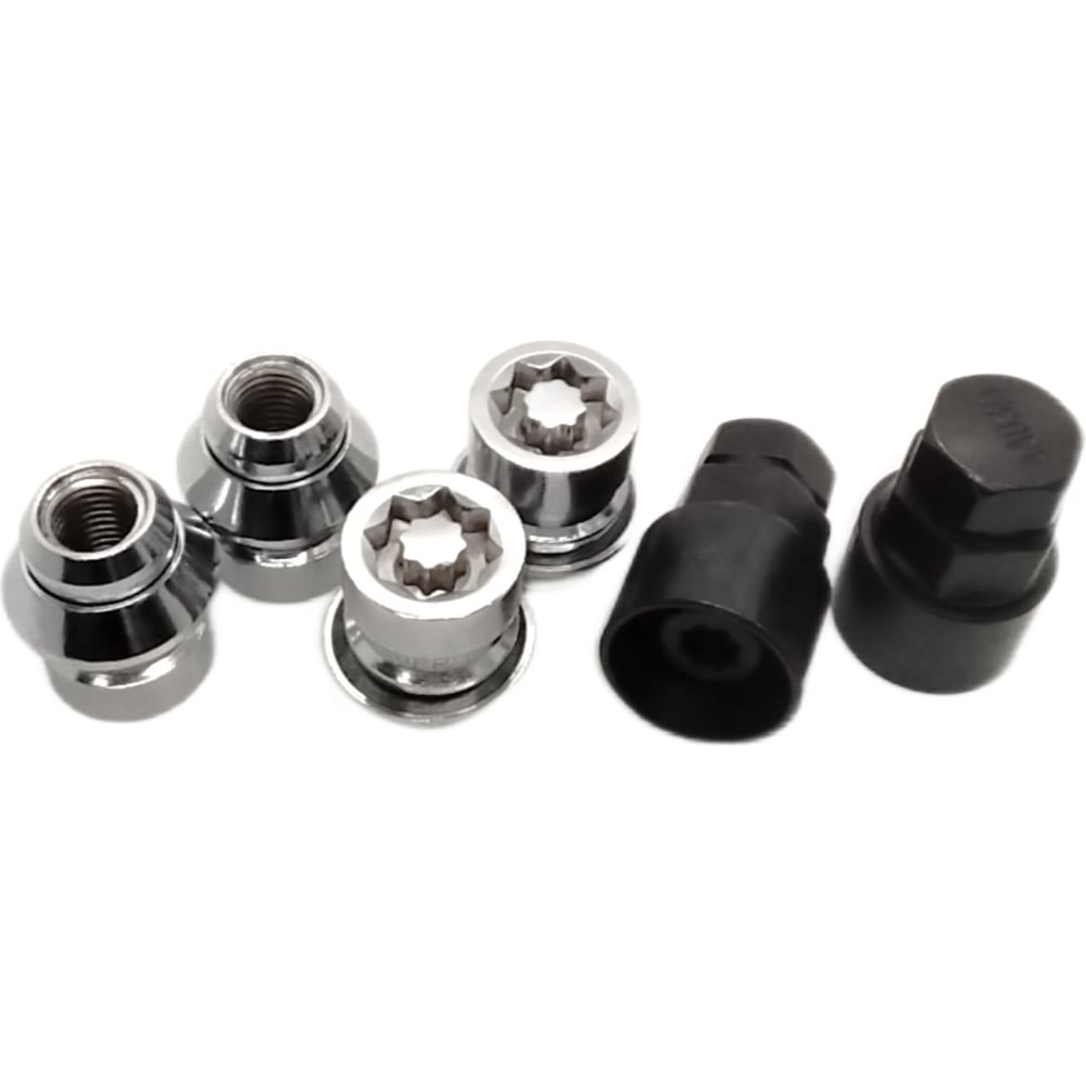 Изображение товара Комплект секретных гаек STARLEKS 4 шт и 2 ключа для защиты колес