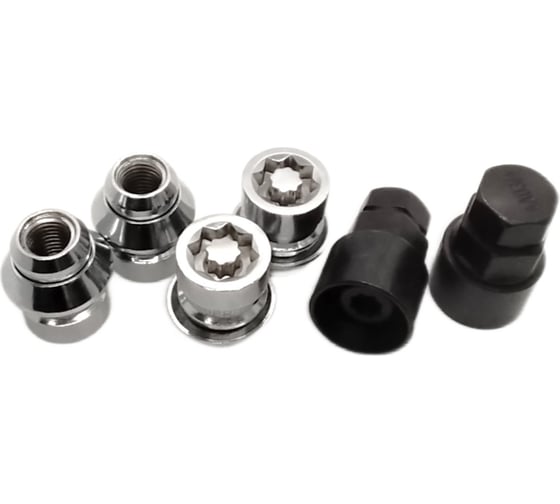 Изображение товара Комплект секретных гаек: секретные гайки 4 шт, спец. ключ 2 шт STARLEKS C726445(33L)FordEM-2Key