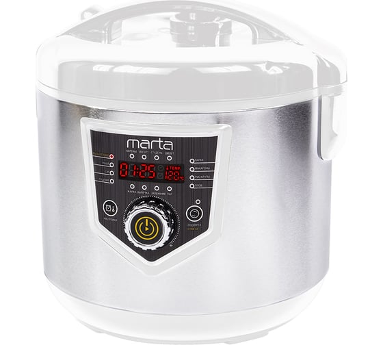 Изображение товара Мультиварка MARTA MT-MC4336B белый/сталь 42393
