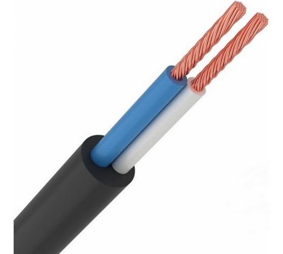 Изображение товара Провод ПВС АЛЬФАКАБЕЛЬ 2х2,5 мм черный ГОСТ 20 м 05023