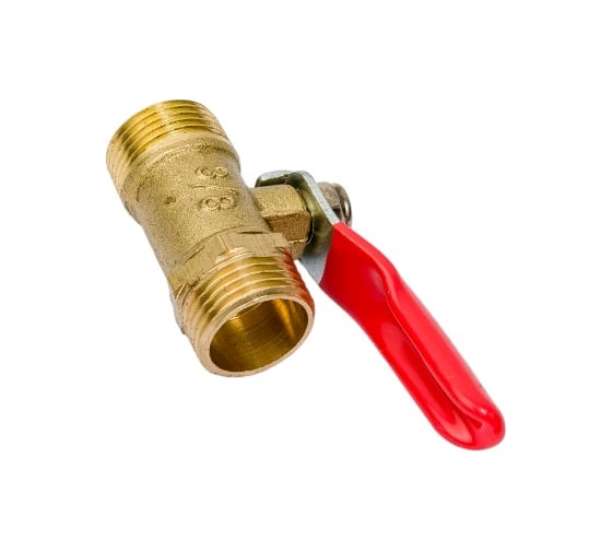 Изображение товара Краник шаровой латунный резьба наружная 3/8" BlackWeld 4415bw