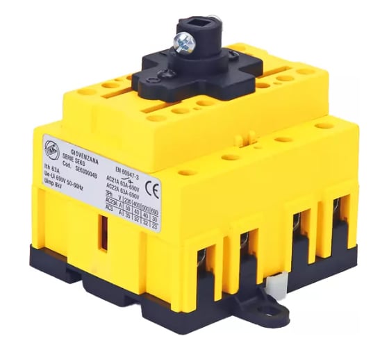 Изображение товара Переключатель Giovenzana блокиратор двери, 100А, 3-х полюсный SE1000003B