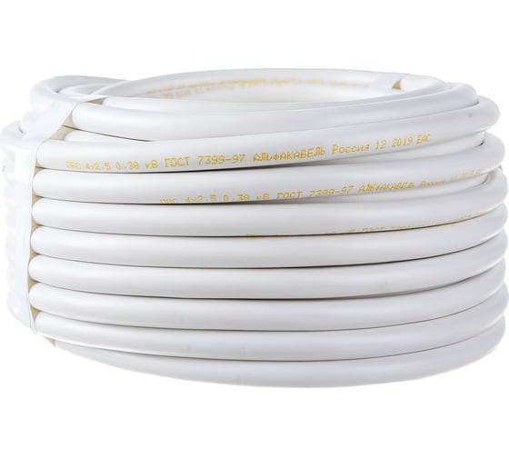 Изображение товара Провод ПВС АЛЬФАКАБЕЛЬ 4х2,5 мм ГОСТ 20 м 05069