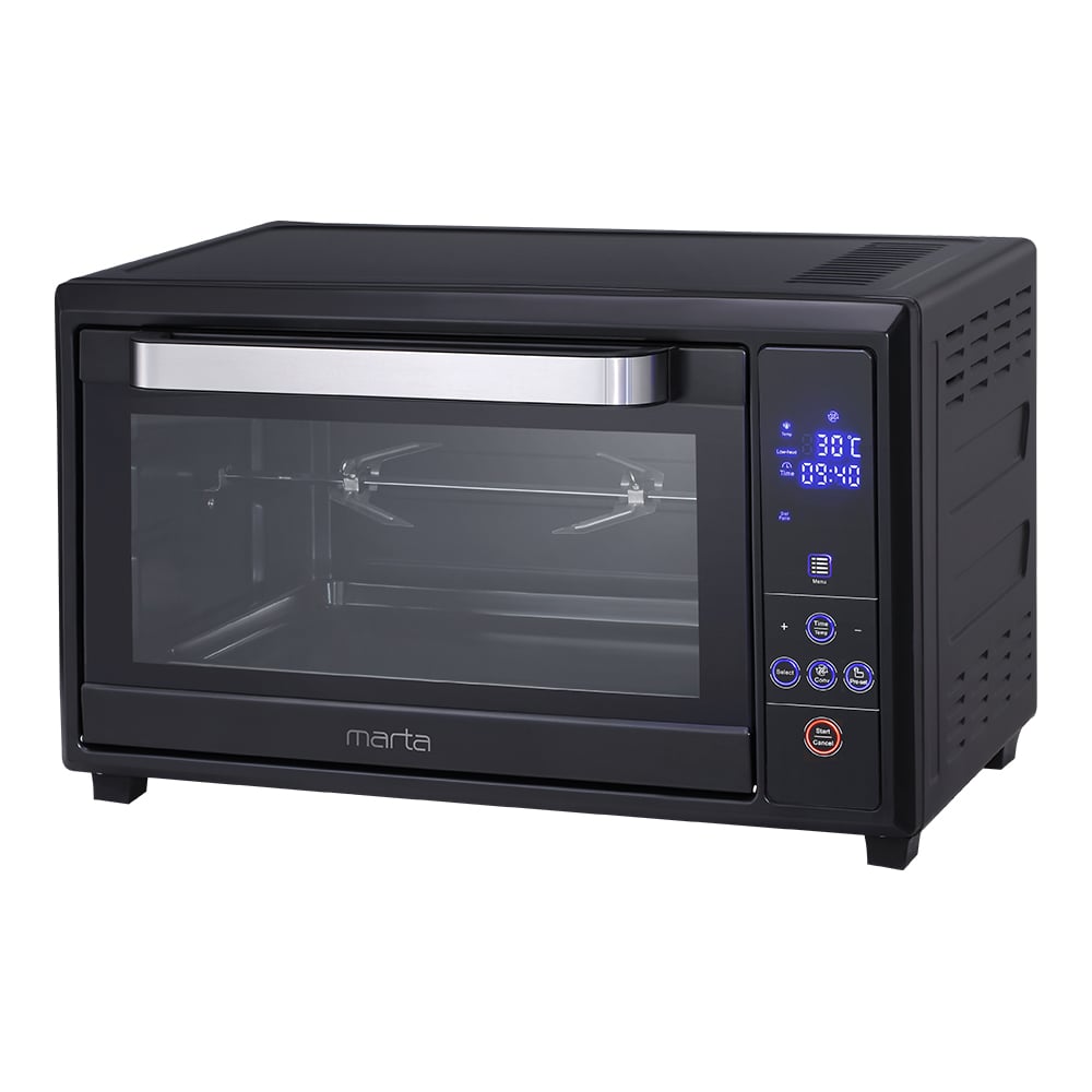 Изображение товара Мини-печь MARTA MT-4263 Черный жемчуг с конвекцией и вертелом Изображение товара Мини-печь MARTA MT-4263 Черный жемчуг с конвекцией и вертелом