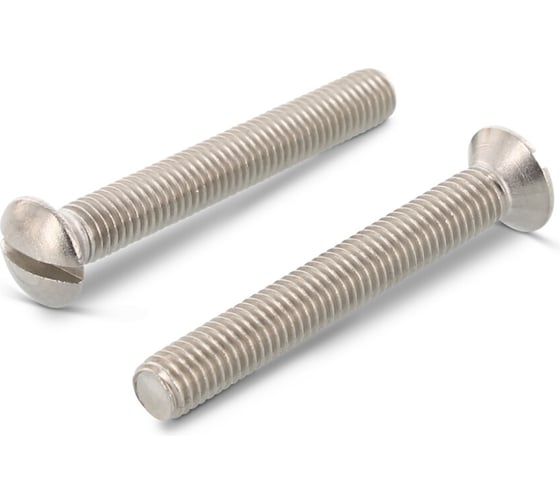 Изображение товара Винт Metiz-A2 DIN 964 M5x10 мм, А2, нерж., полупотай гол., прямой шлиц PH, 2 шт. 9642510 2