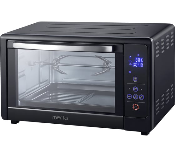Изображение товара Мини-печь MARTA MT-4269 черный жемчуг, 50 л, сенсор+конвекция+вертел 37258