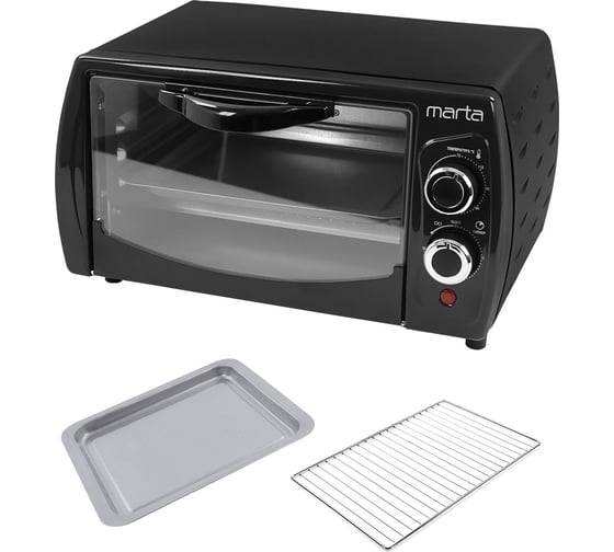 Изображение товара Мини-печь MARTA MT-4282 черный жемчуг, 10 л, гриль 42641