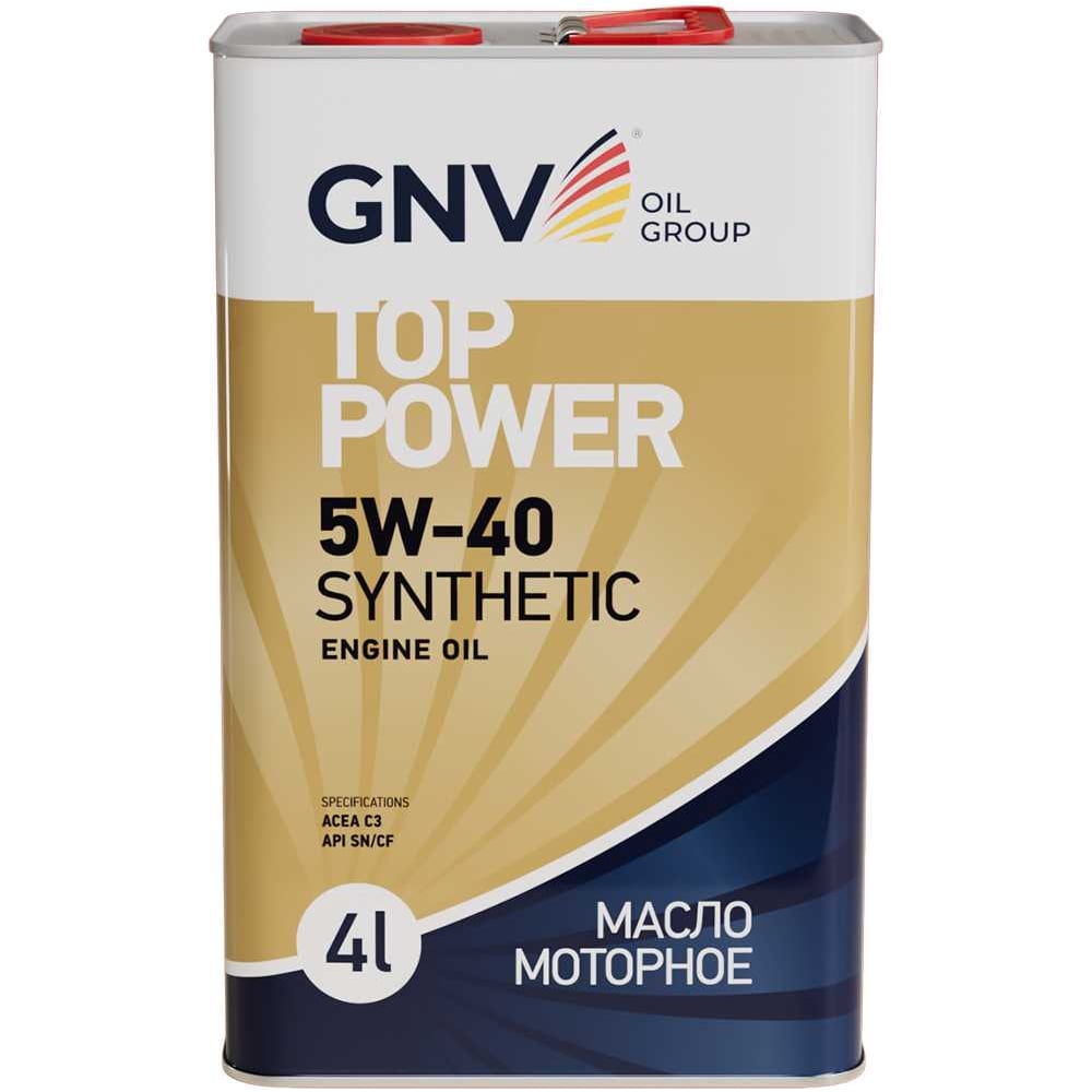 Изображение товара Синтетическое моторное масло GNV Top Power 5W-40 Synthetic (мет.канистра 4 л.) ACEA C3, MB 229.51/229.52 GTP1011872019510540004 Изображение товара Синтетическое моторное масло GNV Top Power 5W-40 Synthetic (мет.канистра 4 л.) ACEA C3, MB 229.51/229.52 GTP1011872019510540004