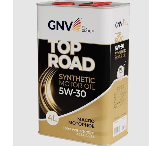 Изображение товара Моторное масло GNV Top Road 5W-30 (мет.канистра 4 л.) ACEA A5/B5, Ford WSS-M2C913-D GTR1022702010010530004