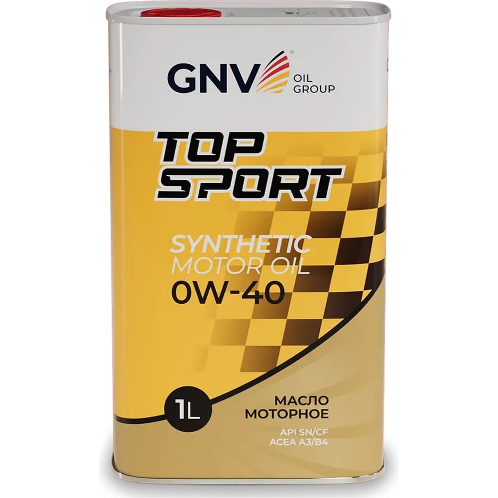 Изображение товара Моторное масло GNV Top Sport 0W-40 1 л синтетика ACEA А3 В4 Изображение товара Моторное масло GNV Top Sport 0W-40 1 л синтетика ACEA А3 В4